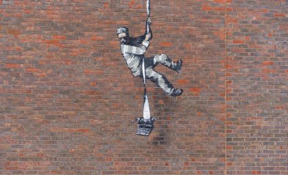 Banksy on Reading Gaol Wall!