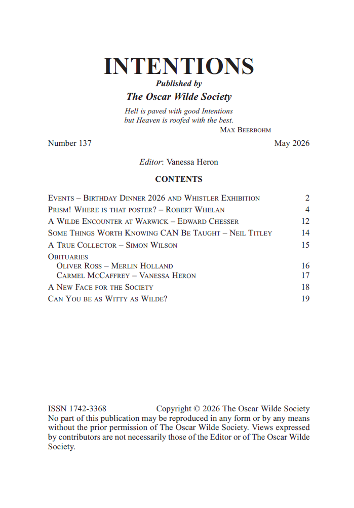 Intentions 137 TOC