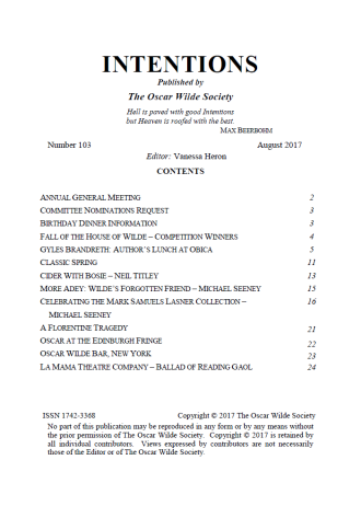Intentions 103 TOC