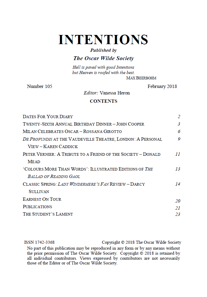 Intentions 105 TOC