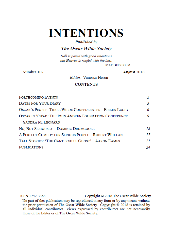 Intentions 107 TOC