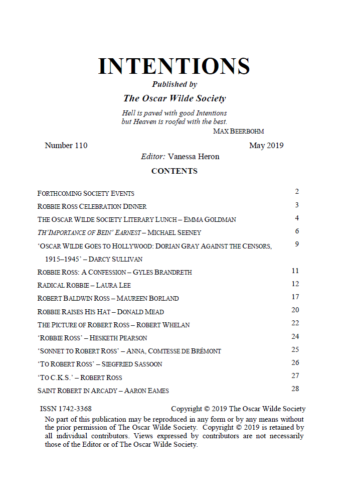 Intentions 110 TOC