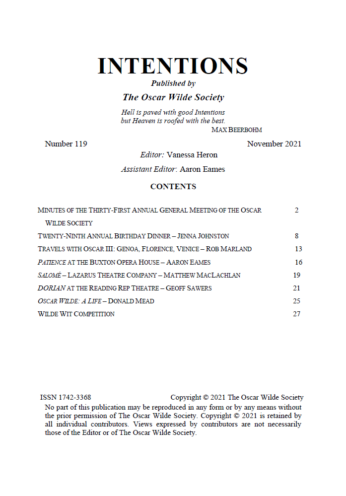 Intentions 119 TOC