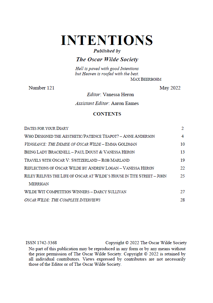 Intentions 121 TOC