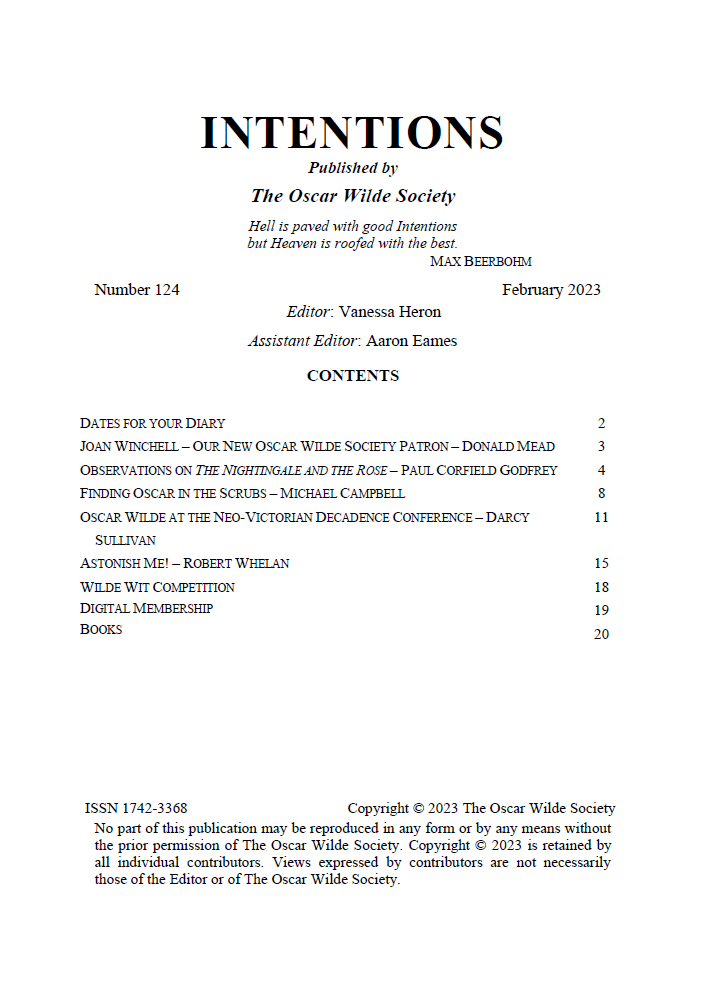 Intentions 124 TOC