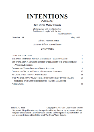 Intentions 133 TOC