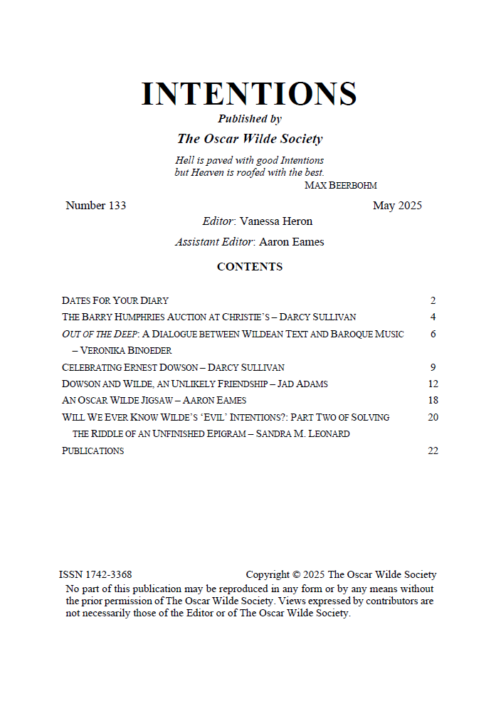 Intentions 133 TOC