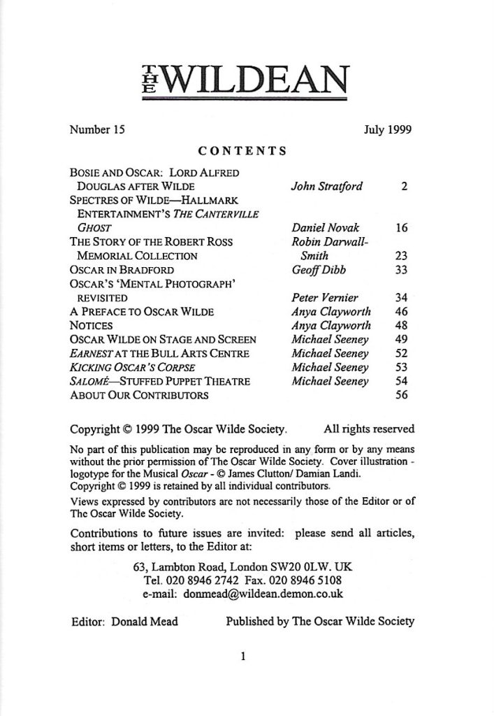 Wildean 15 TOC