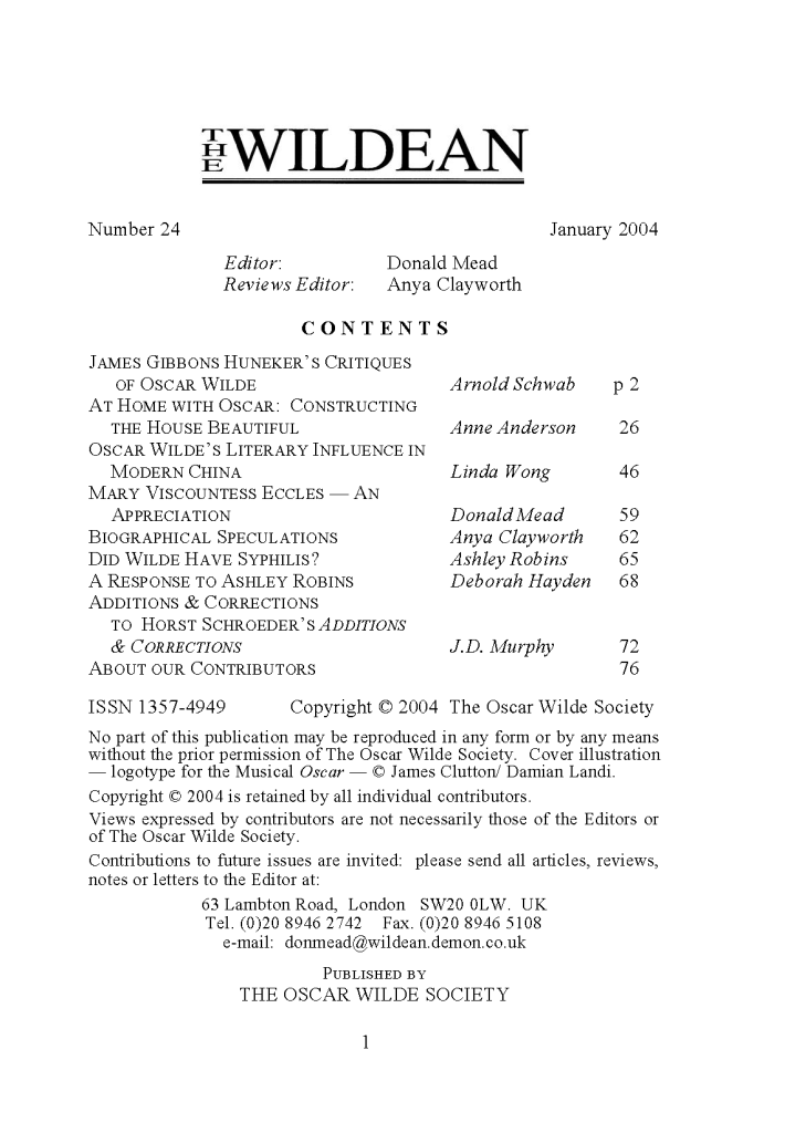 Wildean 24 TOC