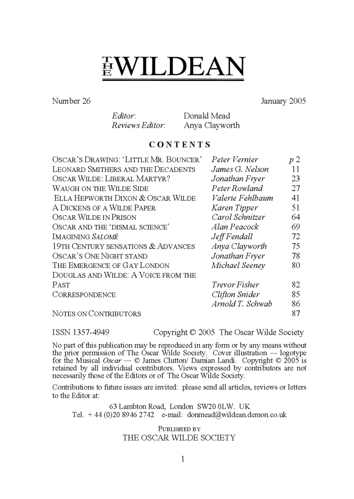 Wildean 26 TOC