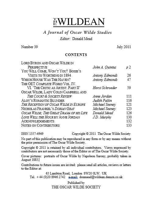 Wildean 39 TOC