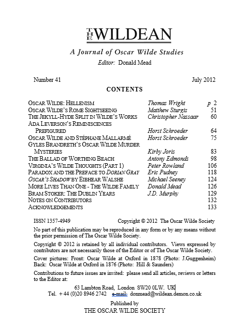 Wildean 41 TOC