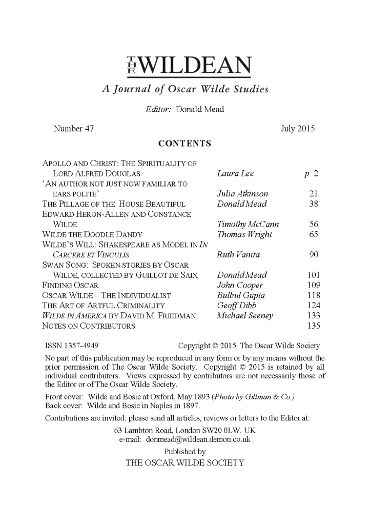 Wildean 47 TOC