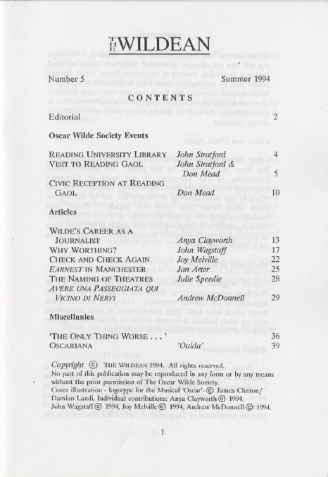 Wildean 5 TOC