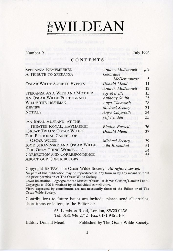 Wildean 9 TOC